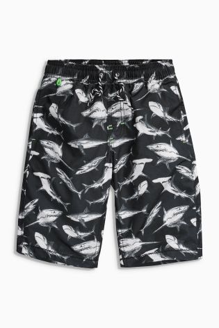 Black Shark Swim Shorts (3-16yrs)